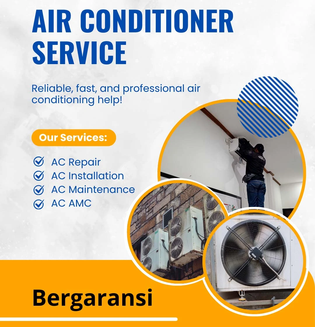 Teknisi AC Medan Siap Sedia 24 Jam untuk Rumah, Apartemen, Penginapan, dan Kantor: Melayani AC Split, AC Cassette, AC Standing, AC Ducting, hingga AC VRF/VRV!