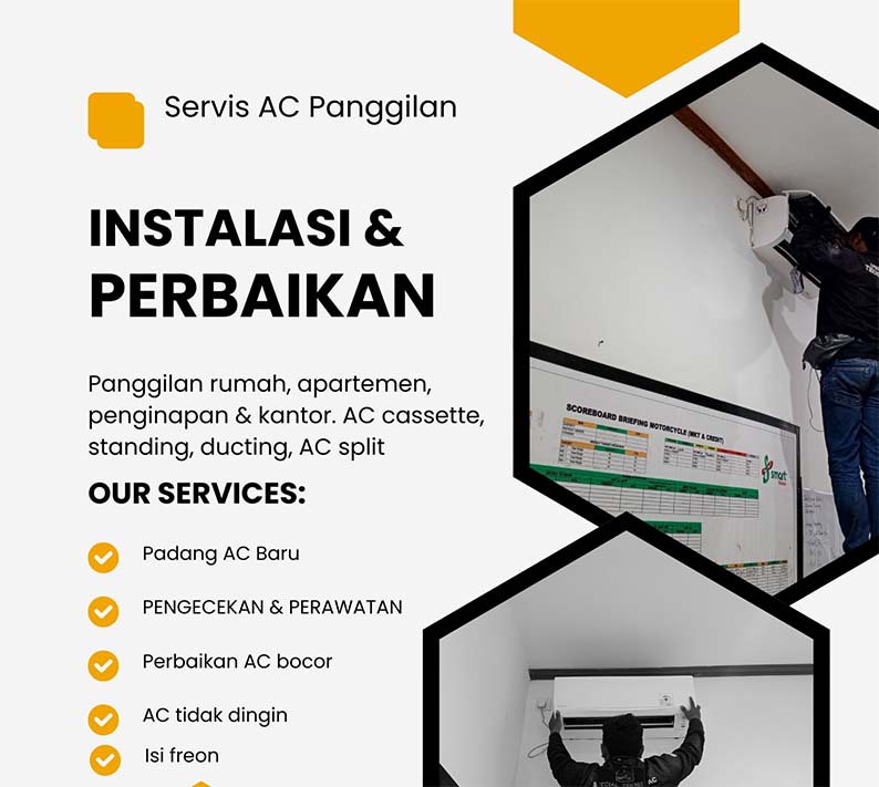 Solusi Tepat Service AC Medan: Rumah, Apartemen, Penginapan, Kantor, dengan AC Split, AC Cassette, AC Standing, AC Ducting, hingga AC VRF/VRV!